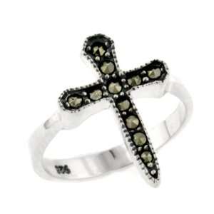  Size 7 Marcasite Celtic Cross Rings: Pugster: Jewelry