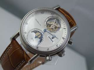 SS 29 1/2 moonphase date Real Flying Tourbillon watch  