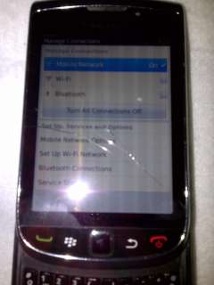 RIM BLACKBERRY TORCH 9800 GSM UNLOCKED BLACK PHONE  SCREEN WORKS BB 