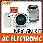 Sony NEX 5N Camera White+SEL1855 E mount 18 55mm lens Kit+Bundled 5Gft 