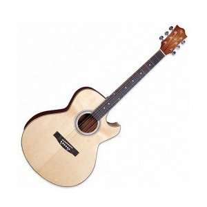   40 Almond Cutaway Acoustic Folk Guitar 82000024: Musical Instruments