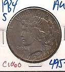 1934 s peace silver dollar almost uncirculated c1060 