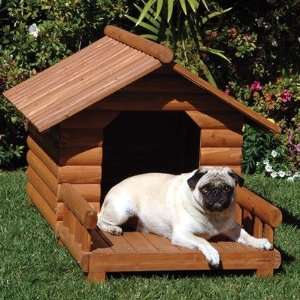  Outback Mountain View Dog House in Oak: Pet Supplies
