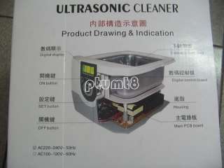 Brand New Ultrasonic Cleaner for Dental Jewellery Glass Cleaning 220V