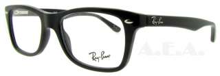 RAY BAN RB 5228 2000 BLACK RB5228 50MM EYEGLASSES 805289445913  