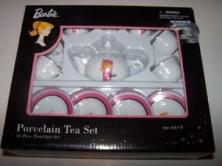 2001 Barbie 13 piece Porcelain Tea Set New Schylling  