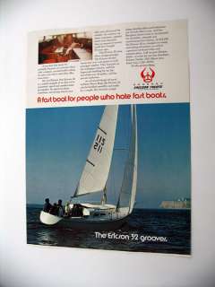 Ericson 32 Yacht yachts sailboat boat 1970 print Ad  