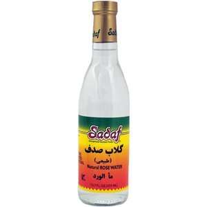 Sadaf Natural Rose Water   12 oz (12 pack):  Grocery 