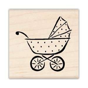  Stroller Wood Mounted Rubber Stamp