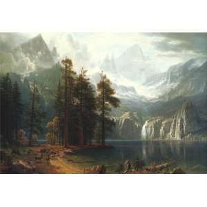  Albert Bierstadt: 36W by 25H : Sierra Nevada CANVAS Edge 
