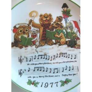  1977 Christmas Plate    We Wish You A Merry Christmas 