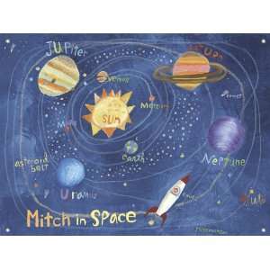  Personalized In Space Wall Mural Banner: Home & Kitchen