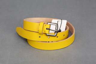 11AW NIB YELLOW 2.5CM PLAIN VIETLLO BELT  