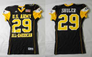 2011 US ARMY ALL AMERICAN GAME USED JERSEY   MILES SHULER  