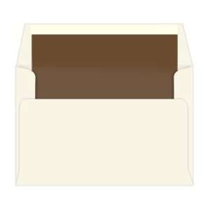  A9 Lined Envelopes   Bulk   Ecru Chocolate Lined (500 Pack 