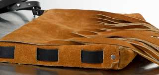 Dean Accessories Suede Fringe Bag in Brown Used BOHO  