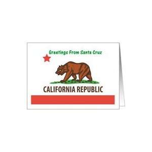  California   City of Santa Cruz   Flag   Souvenir Card 