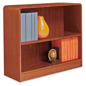  Alera Radius Corner Wood Veneer Bookcase, 2 Shelf, 35 3/8 