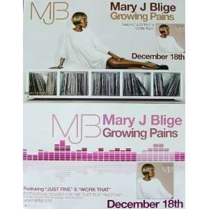  Mary J. Blige   Growing Pains   Two Sided Poster   New 