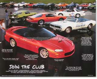 2000 Camaro SS Poster   GENUINE GM Issued   NEW LS1 Z28  