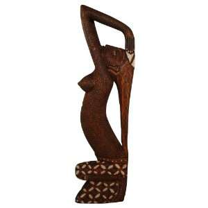   ~The Yoga Pose Batik Wood Sculpture~BALI Art Carving: Home & Kitchen