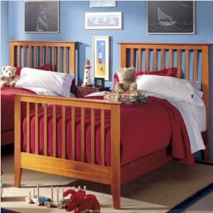   Mission Style Autumn Finish Twin Size Hard Wood Bed: Home & Kitchen