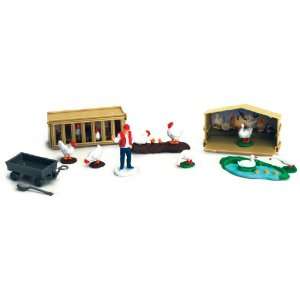    Country Life: Farm Animal Chicken and Ducks Playset: Toys & Games