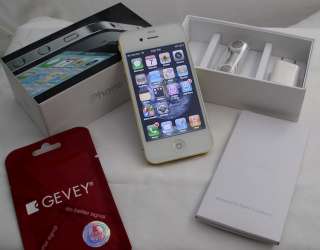   iPhone 4 4G   16GB   White (Unlocked) Smartphone GOLD Bezel   Flawless