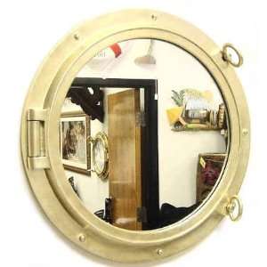  Porthole Mirror New Brass Look 24 Nautical Tropical Home 