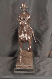 Bronze Statue Napolean Horseback Military Emperor  