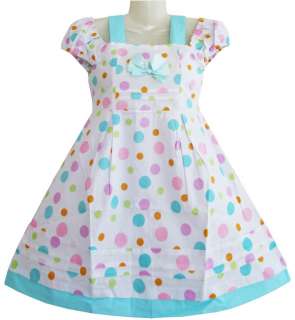 Girls Dress Multicolored Dot Children Clothing SZ 2T  