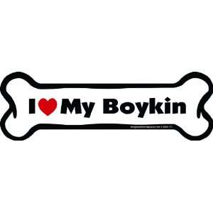   This Bone Car Magnet, I Love My Boykin, 2 Inch by 7 Inch: Pet Supplies