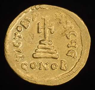 stunning, solid gold Ancient Byzantine solidus of the Emperor 