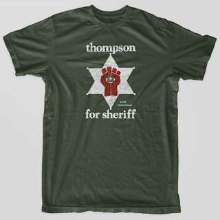 HUNTER S THOMPSON SHERIFF Fear Loathing GONZO Rum Diary Las Vegas T 