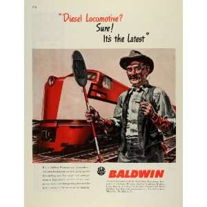: 1945 Ad Baldwin Locomotive Works Philadelphia Diesel Train Railroad 