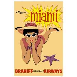 Miami Braniff International Airways Poster 