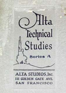 RARE 1920s XAN STARK ALTA STUDIOS SAN FRANCISCO TECHNICAL STUDIES 