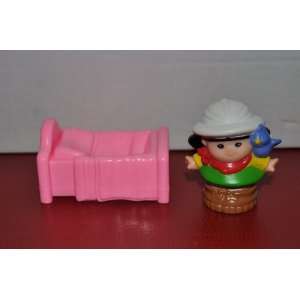 Vintage Little People Zoo Keeper 2001 & Pink Bed   Replacement Figure 