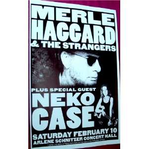    Merle Haggard Poster   Nc Concert Flyer   Neko Case