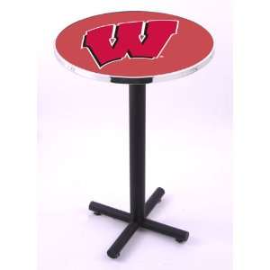  University of Wisconsin Pub Table with 212 Style Base 