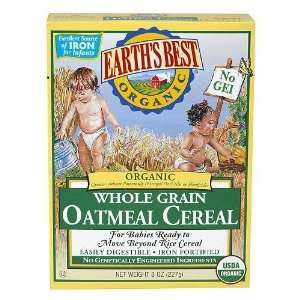Earths Best Organic Wholegrain Infant Oatmeal Cereal   8 Oz:  