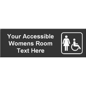  Accessible Womens Room Symbol Sign Indoor Engraved, 12 x 