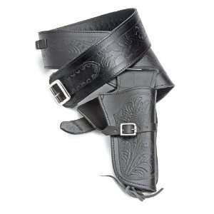  Single Rig Fast Draw Tooled Black Western Holster Sports 