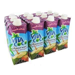  Vita Coco Acai Pomegranate Coconut Water 17oz 12 Pack Case 