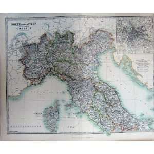   : Map Italy Atlas Corsica Adriatic Sea Environs Rome: Home & Kitchen