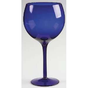   Midnight Blue Balloon Wine, Crystal Tableware: Kitchen & Dining