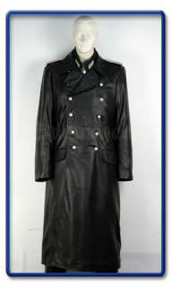 WW2 German Officers Horsehide Leather Great Coat L  