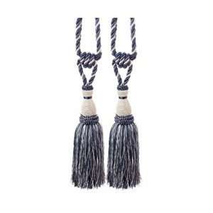  Pair of Ivory and Navy Blue Jane Tassels