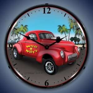  1940 Willys Large Lighted Wall Clock 