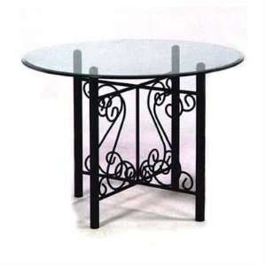   Round French Dining Table Metal Finish: Jade Patina: Furniture & Decor
